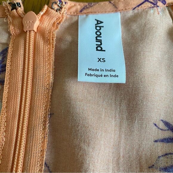 Abound Peach Floral Mini Dress Sz XS NWT - Picture 4 of 6